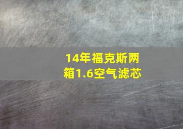 14年福克斯两箱1.6空气滤芯