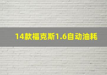 14款福克斯1.6自动油耗