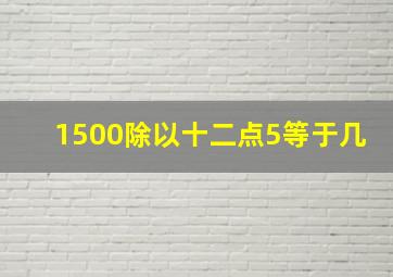 1500除以十二点5等于几