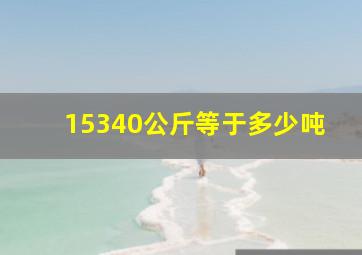 15340公斤等于多少吨