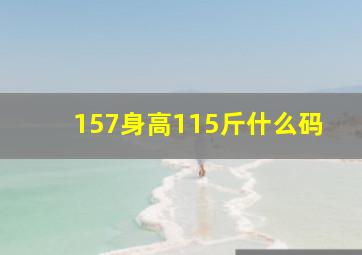 157身高115斤什么码