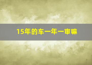 15年的车一年一审嘛