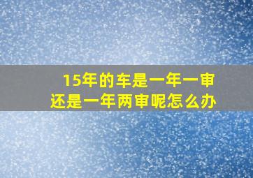 15年的车是一年一审还是一年两审呢怎么办