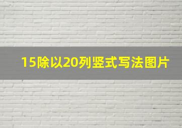 15除以20列竖式写法图片