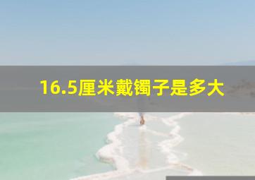 16.5厘米戴镯子是多大