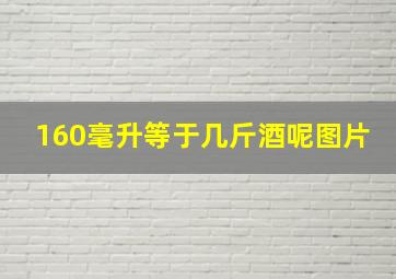 160毫升等于几斤酒呢图片