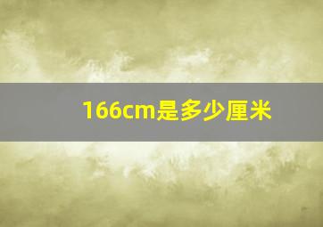 166cm是多少厘米