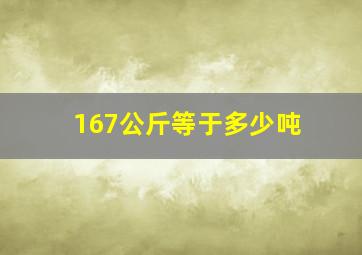 167公斤等于多少吨