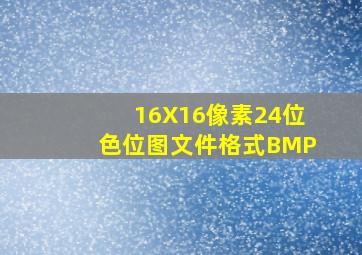 16X16像素24位色位图文件格式BMP