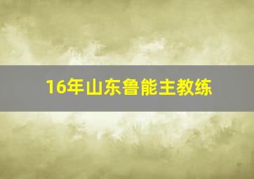 16年山东鲁能主教练