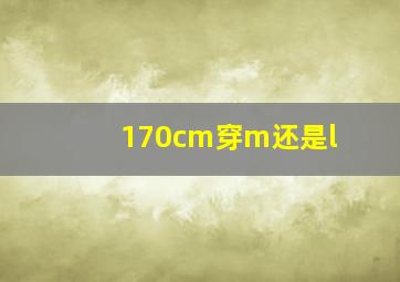 170cm穿m还是l