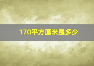 170平方厘米是多少