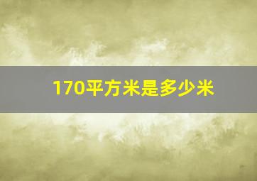 170平方米是多少米