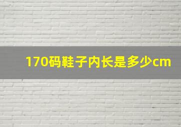 170码鞋子内长是多少cm