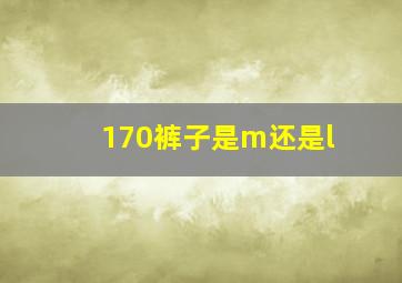 170裤子是m还是l