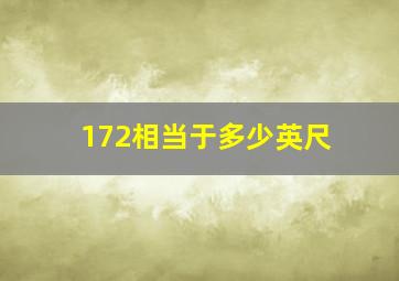 172相当于多少英尺