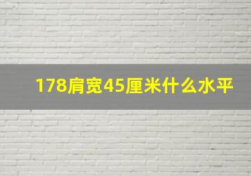 178肩宽45厘米什么水平