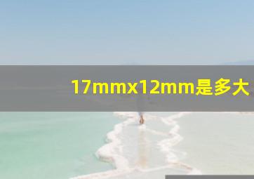 17mmx12mm是多大