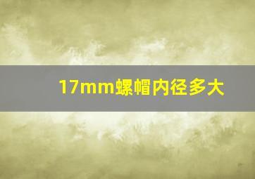 17mm螺帽内径多大