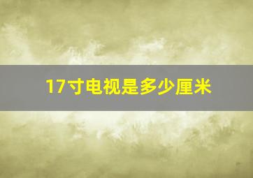 17寸电视是多少厘米