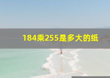 184乘255是多大的纸