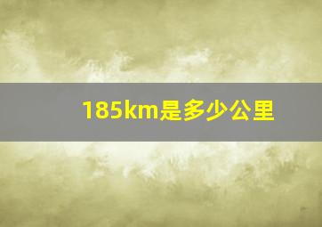 185km是多少公里