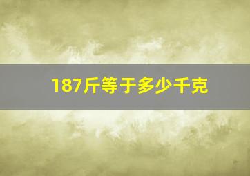 187斤等于多少千克