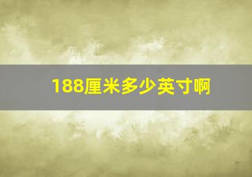 188厘米多少英寸啊