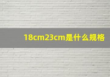 18cm23cm是什么规格