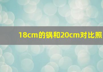 18cm的锅和20cm对比照