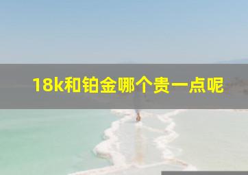 18k和铂金哪个贵一点呢