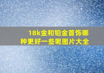 18k金和铂金首饰哪种更好一些呢图片大全