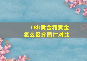 18k黄金和黄金怎么区分图片对比