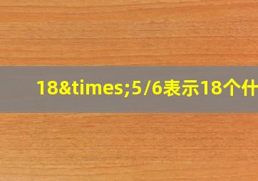 18×5/6表示18个什么