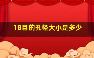 18目的孔径大小是多少