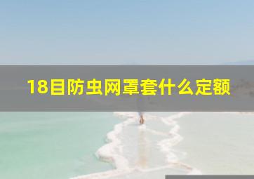 18目防虫网罩套什么定额