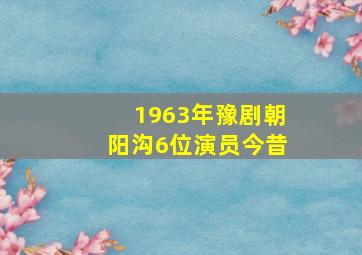 1963年豫剧朝阳沟6位演员今昔