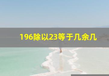 196除以23等于几余几