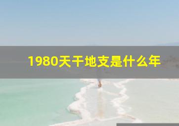 1980天干地支是什么年