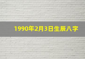 1990年2月3日生辰八字