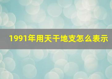 1991年用天干地支怎么表示