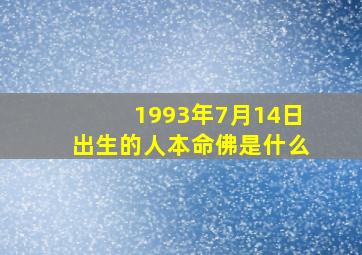 1993年7月14日出生的人本命佛是什么