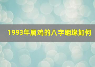 1993年属鸡的八字姻缘如何