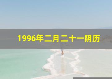 1996年二月二十一阴历