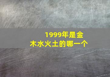 1999年是金木水火土的哪一个