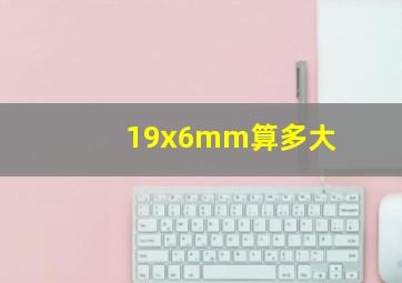 19x6mm算多大