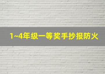 1~4年级一等奖手抄报防火