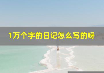 1万个字的日记怎么写的呀