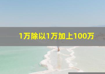 1万除以1万加上100万