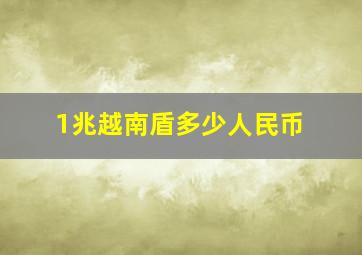 1兆越南盾多少人民币